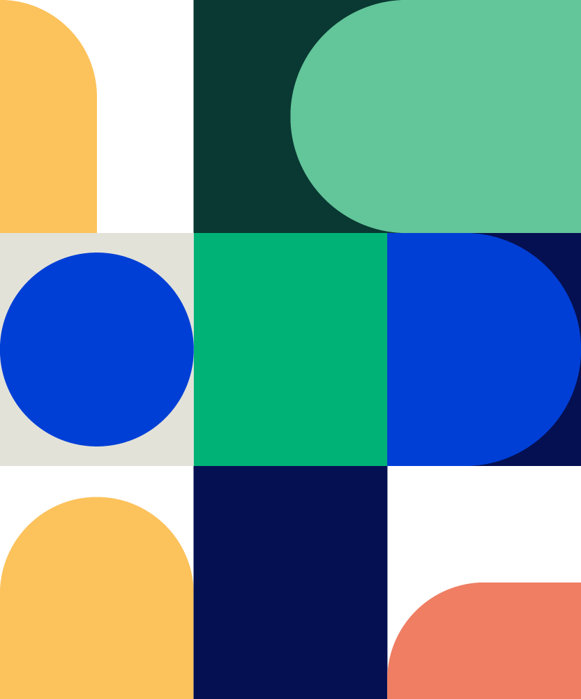 Mosaic of diverse shapes and colors